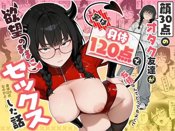 顔30点のオタク友達が実は身体120点で、友情なんてどうでもよくて欲望のままにセックスした話 表紙