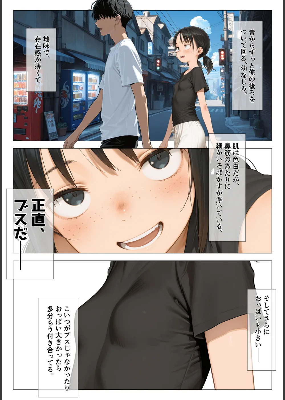 ちいぶす-おっぱい小さくてブスだけどいつでもヤレる幼馴染- モザイク版 サンプル